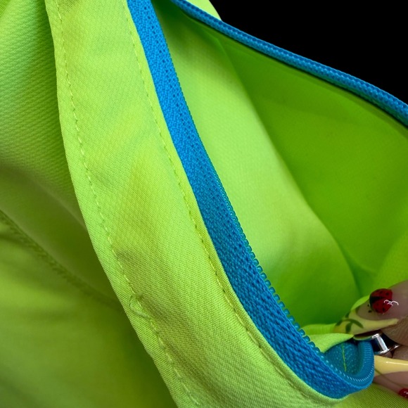 Champion Women Neon Lime Green Full Zip Windbreaker Jacket XL 791591 #424 - Picture 4 of 7